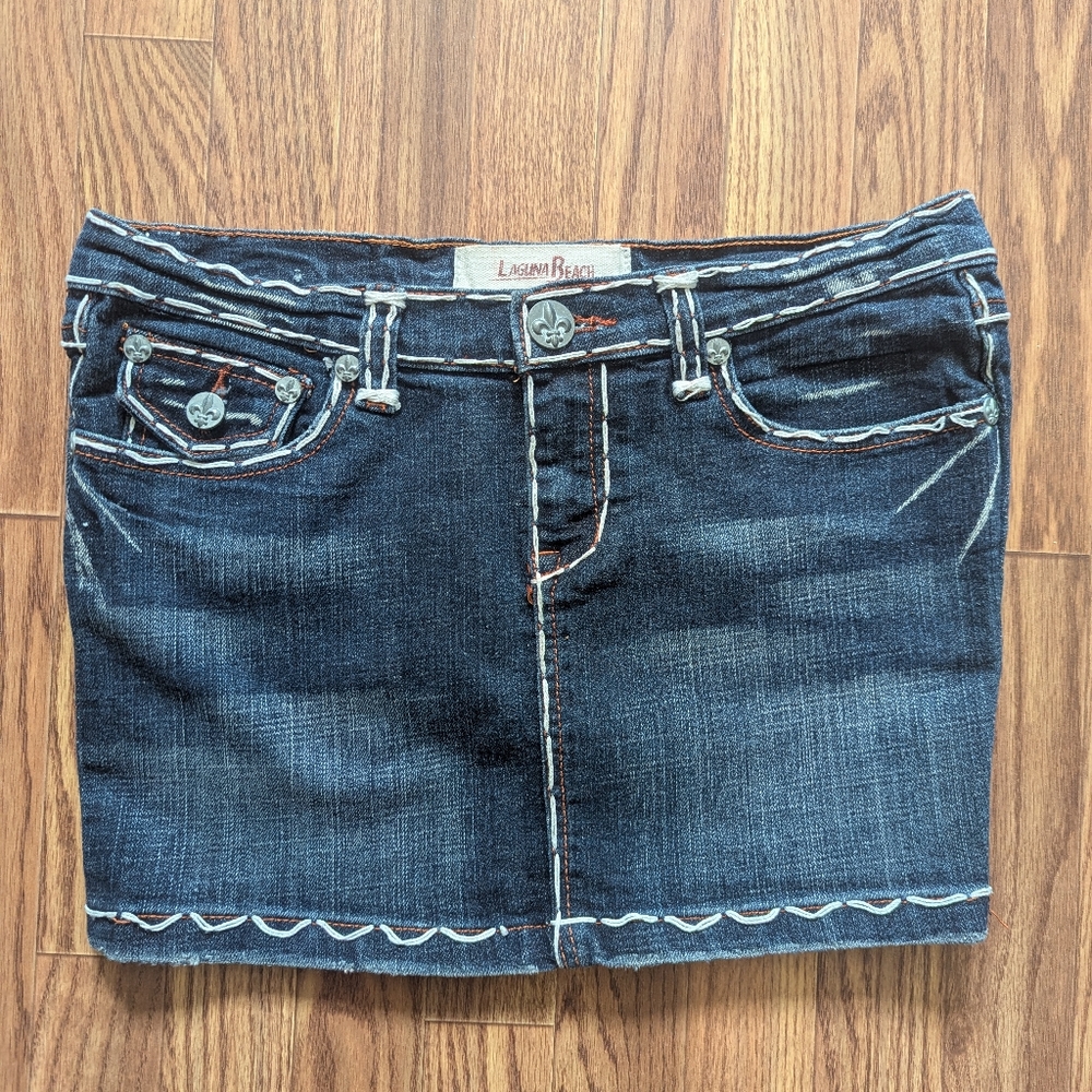 #87 - Laguna Beach Blue Classic Denim Skirt